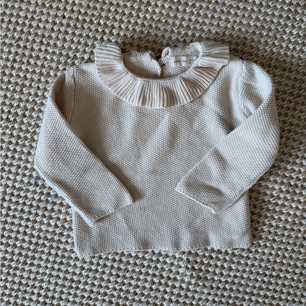 Quincy Mae Cream Knit Sweater